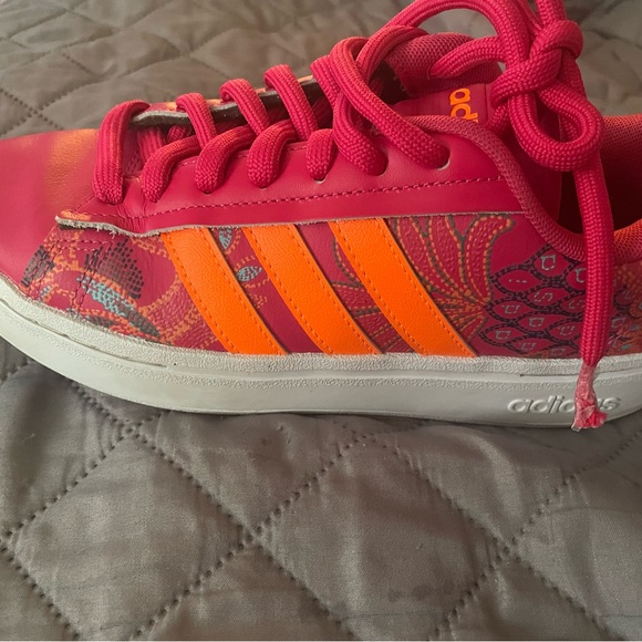 Adidas Vibrant Pink and Orange Sneakers - Picture 3 of 10